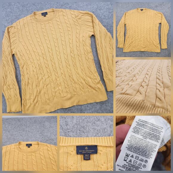 Brooks Brothers Sweater Womens 1XLT Cable Knit Pullover 1X Tall Supima Cotton - Picture 1 of 15